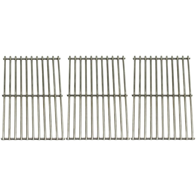 Quickflame Set Of 3 Solid Stainless Steel Cooking Grids For 4 Burner